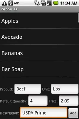 Shopping List Plus android App screenshot 1